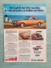 FORD CAPRI II CLIPPING RITAGLIO PUBBLICITA' ADVERTISING #668
