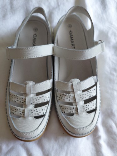 Sandali damart pelle bianca - sandali,