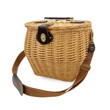 Cesto funghi Cestino in vimini con tracolla cm 31x27x28 con Coperchio - 1815