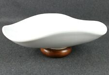 Centrotavola Mulino Bianco da Collezione in ceramica Bianca Piedistallo in Legno