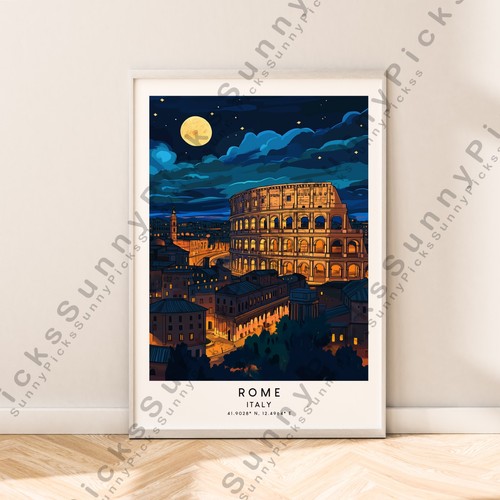 Roma illustrazione stampa - roma,