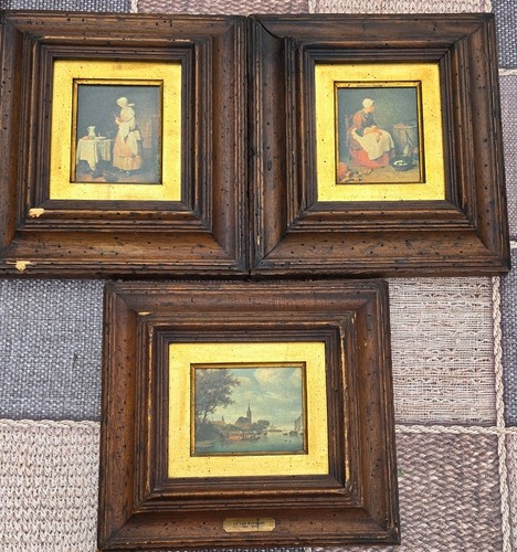 Tre quadretti olio - tre, su