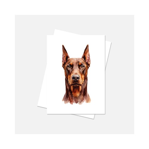 Doberman dobie dog notecard - dog,