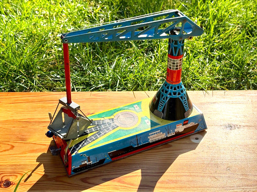 Vintage tin toy automatic dock - tin,