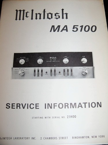 Original mcintosh 5100 - ma,