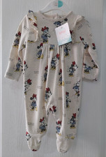 Pigiama Disney Bambina 6-9 Mesi Minnie Mouse Crema Personaggio Babygrow