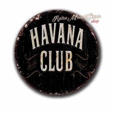 Havana Club  vintage retro pub bar  12" round circular  metal tin sign