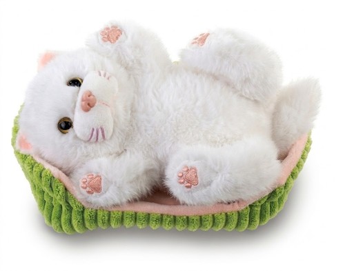 Peluche gatto milky bianco con - peluche,