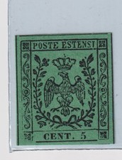 Vecchia Italia - Modena - 1852 - 5 Centesimi - Sassone 1 (assolutamente perfetto!) - Vaccari!