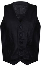 Gilet In Pelle Nera Morbido Da
