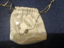 Guess, Braccialetto da Donna, Lega di Metallo rodiato Vetro Bianco #ebayheroes