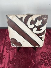 Mattonella Antica Decorativa Piastrella Riggiola vecchia Maiolica D'epoca