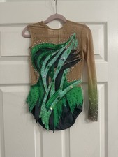 Body ginnastica ritmica verde 8-9 anni