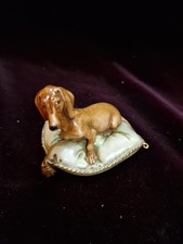  Giuseppe Cappè originale, porcellana Capodimonte " BASSOTTO"