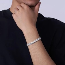 Bracciale Tennis Uomo Argento