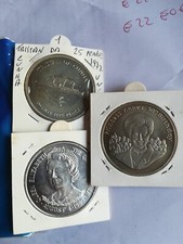 Tristan Da Cunha Lot of 3 UNC Coins - 25p 1977, 25p 1989, 50p 2000 #C23C21