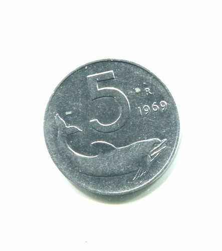 Italia lire delfino - 5, 1969