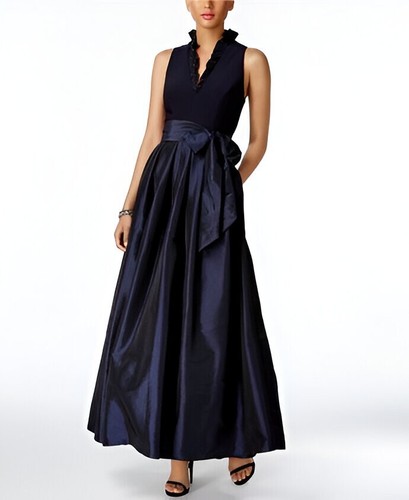Elegante lungo blu navy - blu,