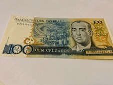 BANCONOTA BRASILE  BANCO CENTRAL DO BRASIL 100 CRUZADOS  - poco circolata -