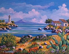 Quadri dipinti di paesaggi e