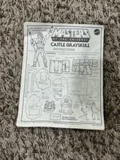 Castle Grayskull Istruzioni MOTU He-Man Masters Of The Universe 1981 Vintage