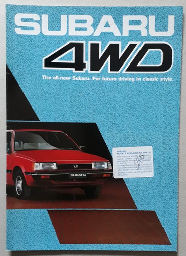 Brochure gamma subaru - brochure, 1984
