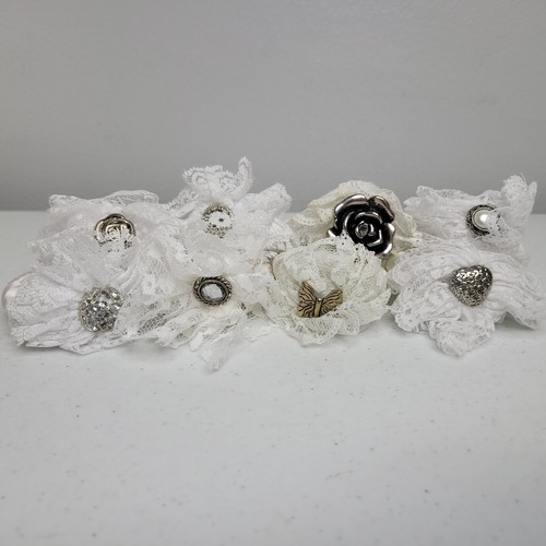 Set anelli tovagliolo pizzo - 8,