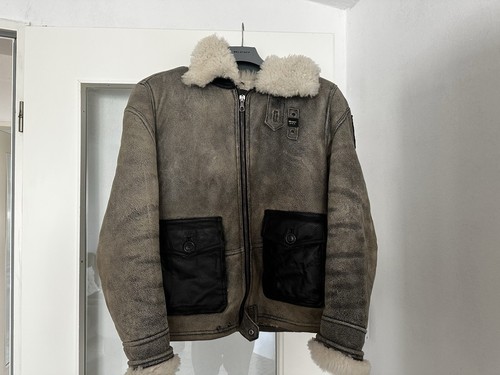 Giacca pelle blu - giacca, con