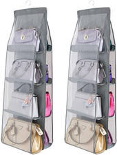 Set 2 Portaborse Da Armadio - Organizzatore Borse Da Armadio E Divisori, Appendi