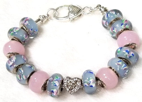 Bracciale cuore fiocco - 7,9",