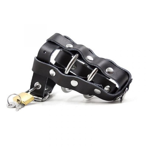 Gabbia pene bdsm pelle - bdsm, 2