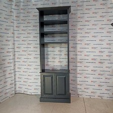 Libreria in Legno Massello Laccato Grigio Antracite Italia Design Anni 90