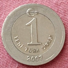 ?? TURCHIA TURKEY ?? COIN MONETA 1 YENI TURK LIRASI 2007 - 1 LIRA TURCA 2007