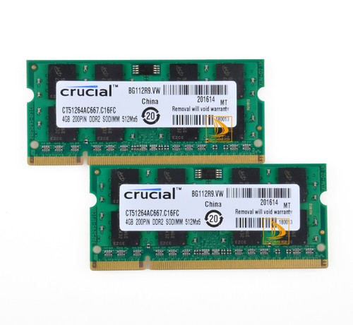 Crucial 2x4gb 2rx8 - 2x4gb, pc2-5300s