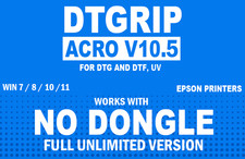AcroRIP 10 DTGRIP V10.5 DTF DTG stampante UV strappo software completo per stampa Epson