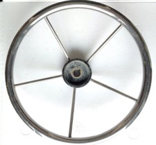 RUOTA TIMONE PER BARCHE USATO .CORONA E RAZZE IN ACCIAIO INOX
