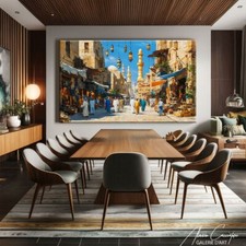 Mercato arabo arte da parete orientale decorazione casa arte islamica quadro su tela parete