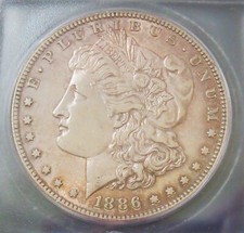 Dollaro Morgan 1886-S ICG AU58