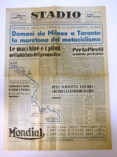 MILANO-TARANTO MOTOCICLISMO LE MACCHINE E I PILOTI STADIO 18/6/1955 COMPLETO