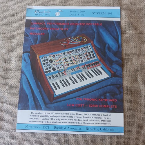 Brochure buchla vintage - brochure,