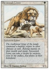 MTG SAVANNAH LIONS POOR - LEONI DELLA SAVANA - REV - MAGIC