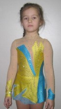 Body Ginnastica Ritmica 276-23 Cristalli Swarovski Competizione Ragazza 128-136cm