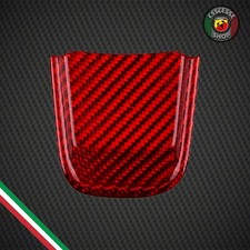 Inserto In CARBONIO VERO per Volante Fiat Abarth 500 595 695 restyling Rosso