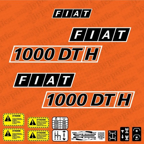 Fiat 1000 adesivi - 1000, dt