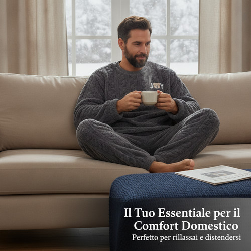 Pigiama invernale uomo pile - pigiama,