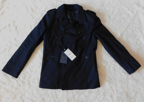 Cappotto doppiopetto zara navy - cappotto,