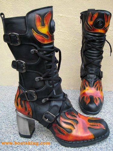 New rock boots antilles nero - boots,