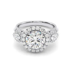 Anello 3 Ct Taglio Tondo