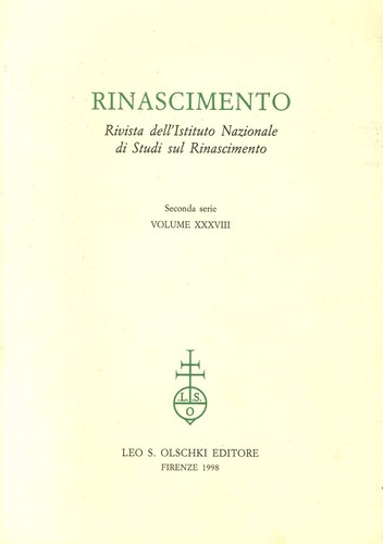 Rinascimento xxxviii rivista - rinascimento.,