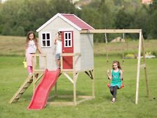 Casetta in legno Playhouse My Lodge con Altalena , Scivolo e scaletta